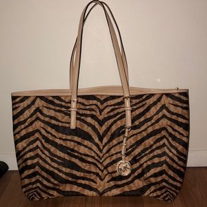 Authentic Michael Kors Large Tiger-Print Tote